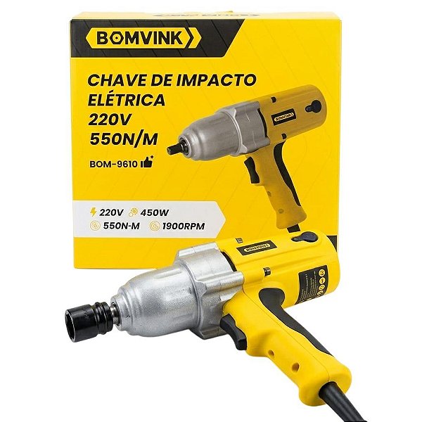 CHAVE DE IMPACTO ELETRICA VOLTAGEM 220V BOM-9610 SP