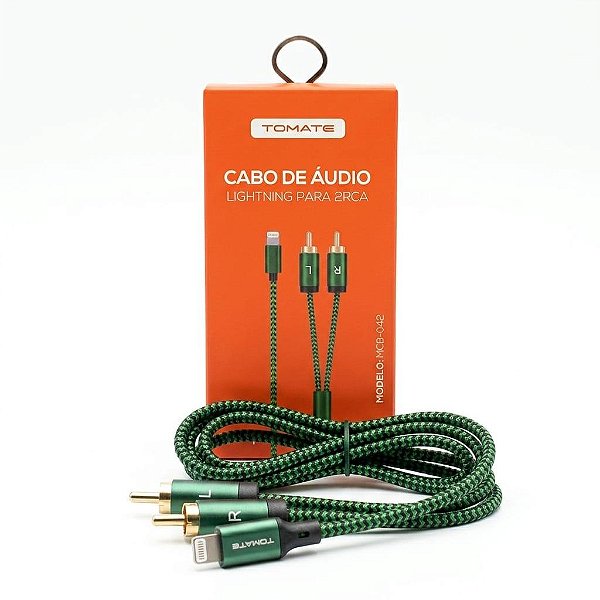 CABO COM CONECTOR LIGHTING-2RCA 1M - MARCA: TOMATE MCB-042