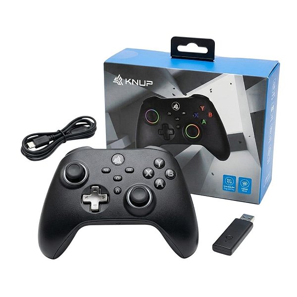 CONTROLE DE VIDEO GAME USB RECEPTOR KNUP KP-GM035