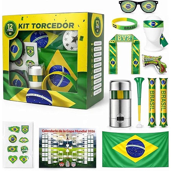 KIT TORCEDOR 12 ITENS BRASIL