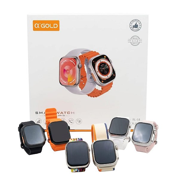 KIT COM 2 SMART WATCH 6 PULSEIRAS RL-18