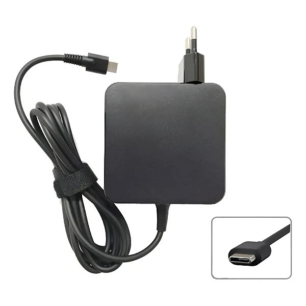 FONTE DE ALIMENTACAO PARA NOTEBOOK PD TIPO C BIVOLT 110/220VAC KP-PDC65