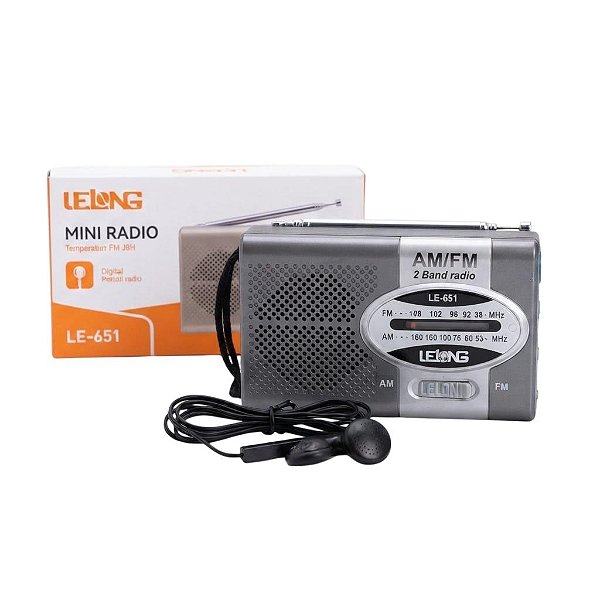 RADIO DE PILHA AM/FM PORTATIL LE-651