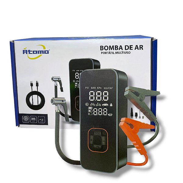 MINI COMPRESSOR DE AR PORTATI VISOR DIGITAL ATOMO MO-YJ3675