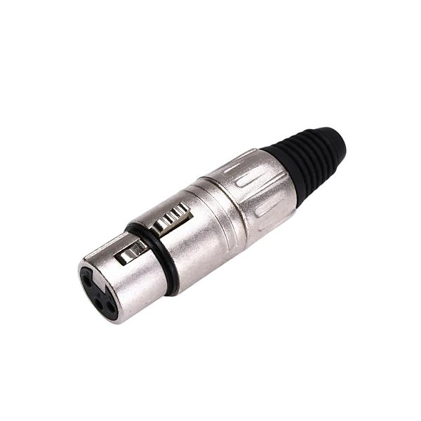 CONECTOR  3 POLOS FEMEA  PLG XLR SAS L3FNN01 - SANTO ANGELO