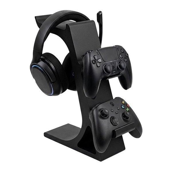 SUPORTE GAMER DE PLASTICO PARA HEADSET E JOYSTICK
