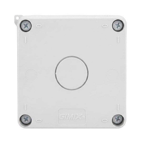CAIXA ORGANIZADORA PARA CFTV RESISTENTE A AGUA PEQUENA 10,3 X 10,3 X 7 CM BRANCA PP - GIMIX 1578