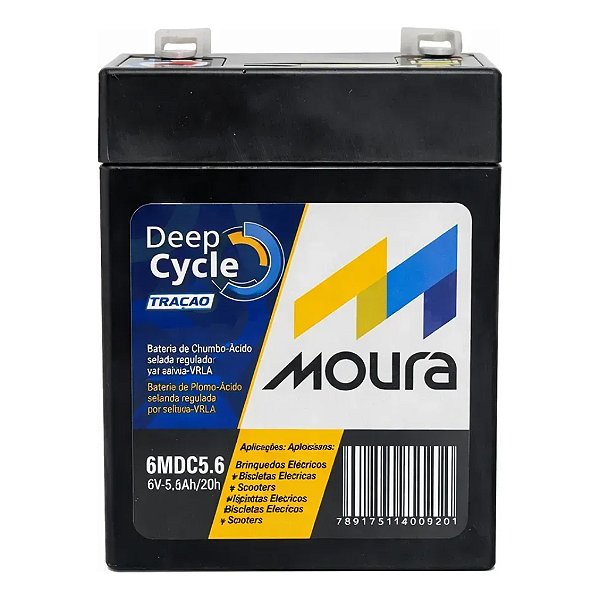 BATERIA TRACAO DEEP CYCLE 6MDC5.6 MOURA