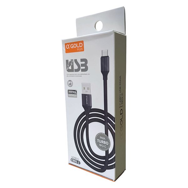 CABO USB TURBO DE 2M A' GOLD CB05-3