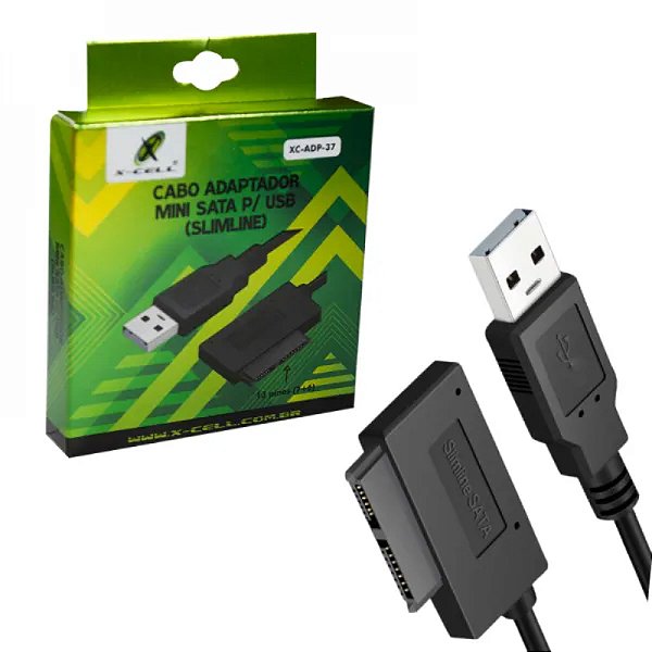 CABO ADAPTADOR MINI SATA P/USB SLIMLINE X-CELL XC-ADP-37