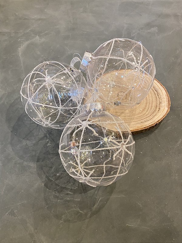 Jogo de bolas transparente 10cm