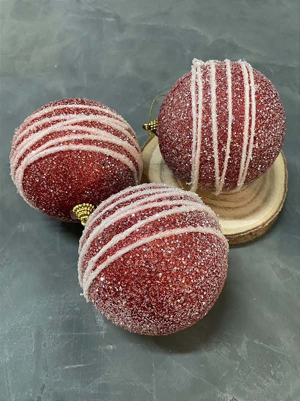 Jogo de bolas vermelho e branco 10cm