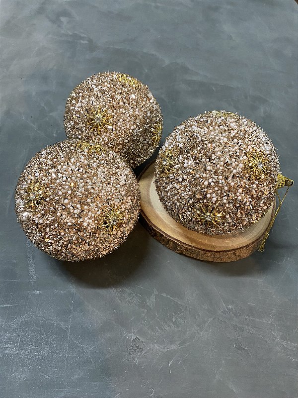Jogo de bolas dourado 10cm