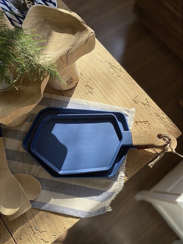 Tábua de porcelana azul g