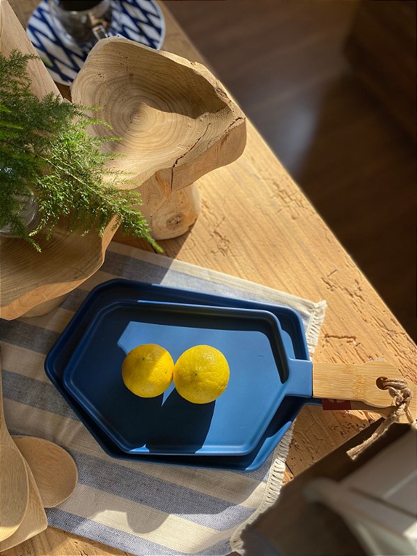Tábua de porcelana azul P