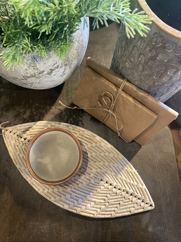 Folha em fibra natural pequena