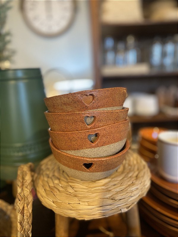 Bowl terracota coração