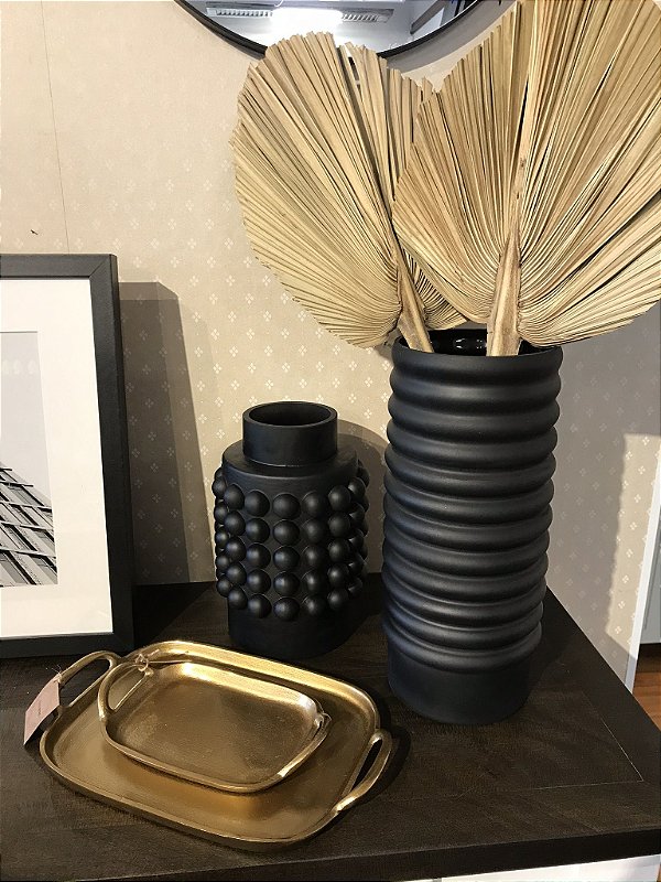 Vaso gomilado preto