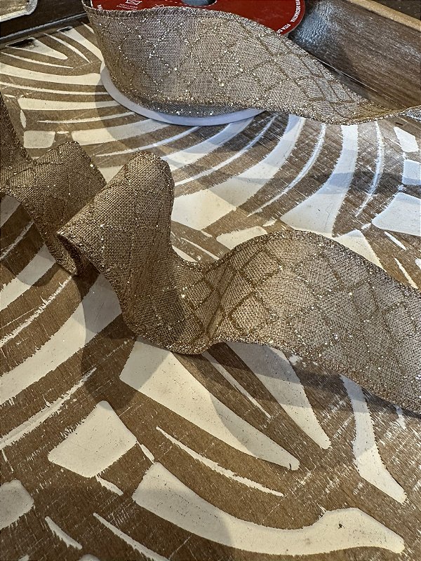 Fita natural com glitter