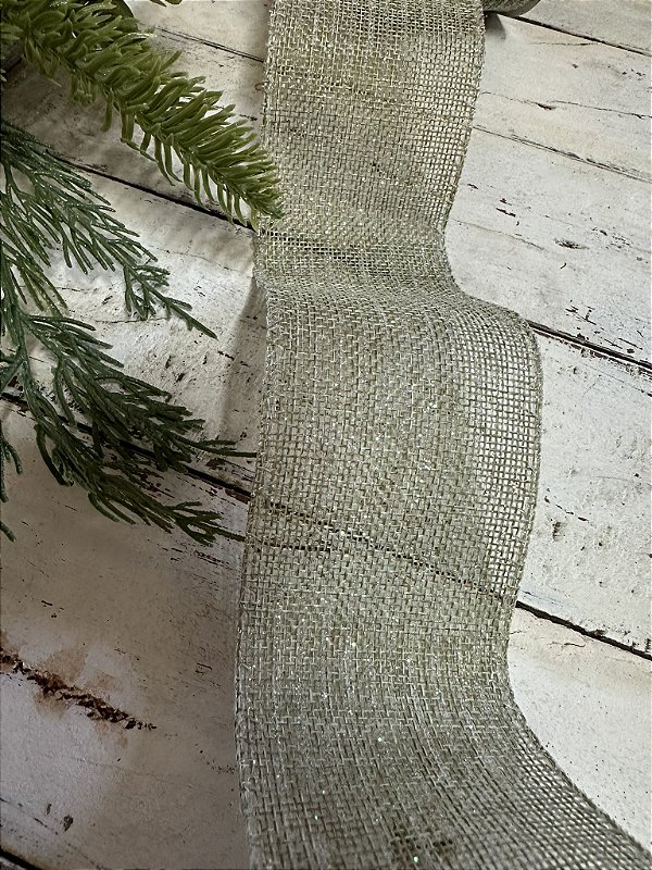 Fita verde com glitter