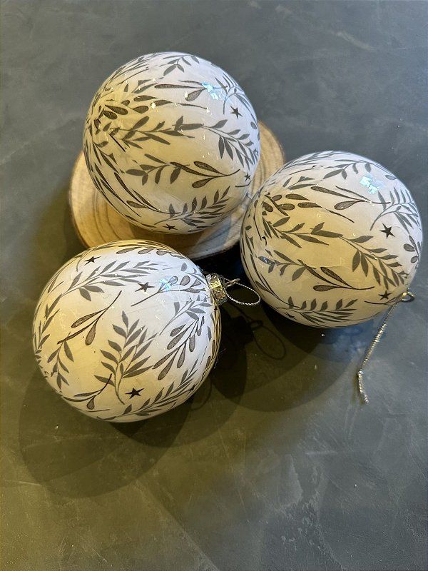 Jogo de bolas branco e verde 10cm