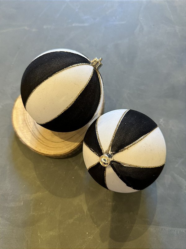 Jogo de bolas preto e branco 10cm