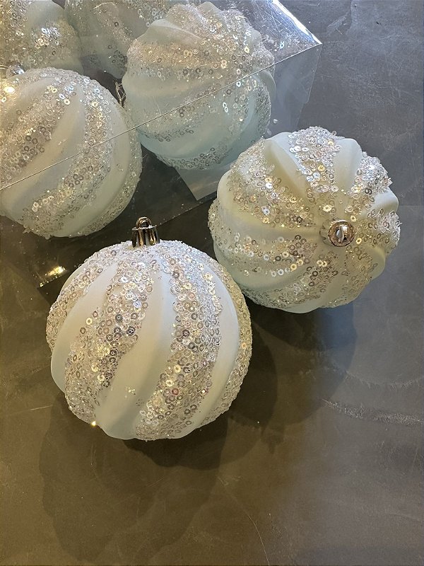 Jogo de bolas azul com glitter 10cm