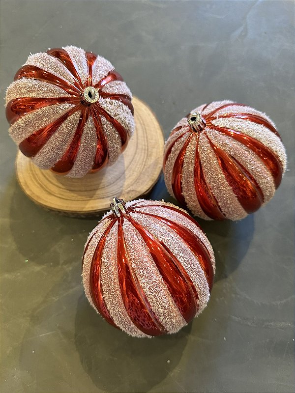 Jogo de bolas vermelho e branco 10cm