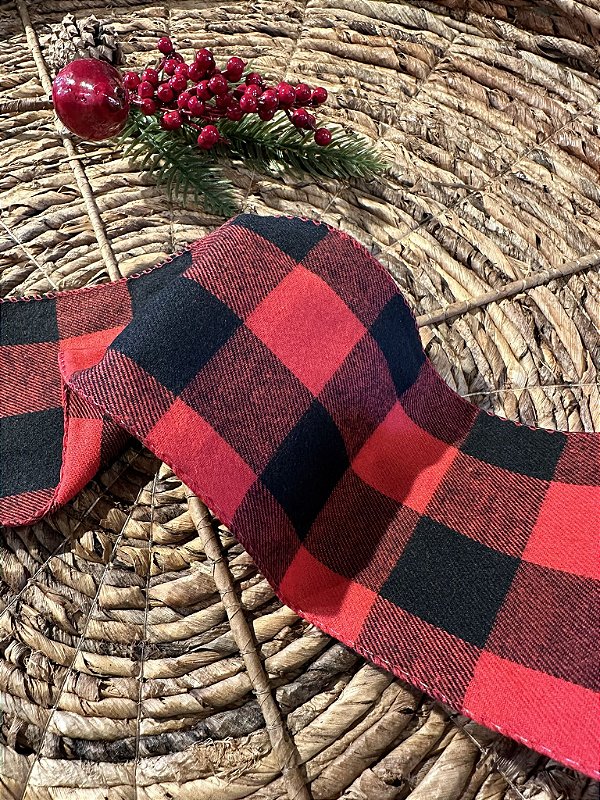 Fita xadrez vermelho e preto