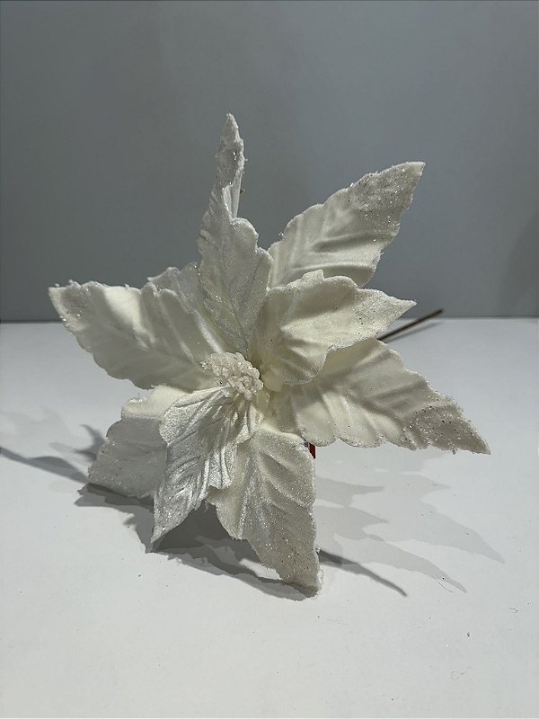 Poinsetia off white 45cm