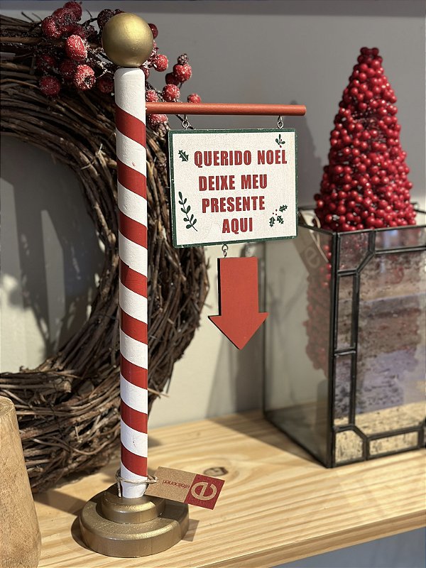 Placa "Querido Noel"