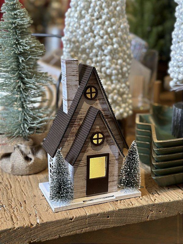 Casinha Decorativa Branca- 18cm