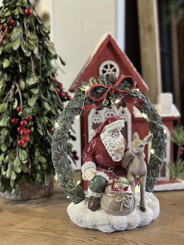Papai Noel com led vermelho