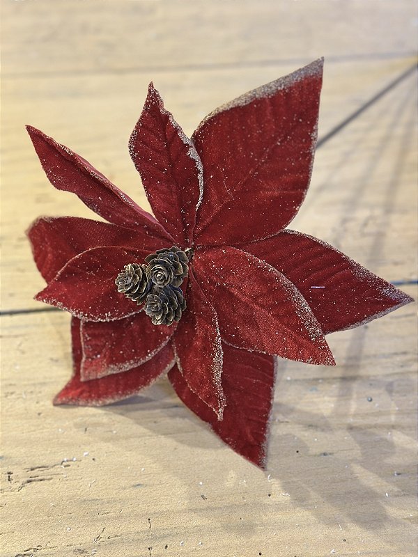 Poinsetia decorativa vermelha