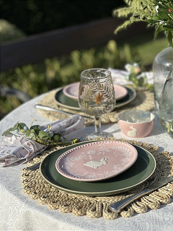 Prato oval rosa