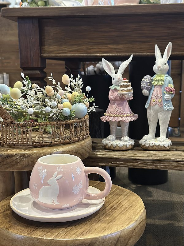 Caneca coelho rosa grande