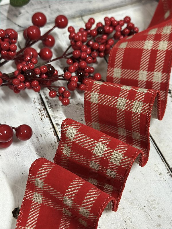 Fita nude com vermelho