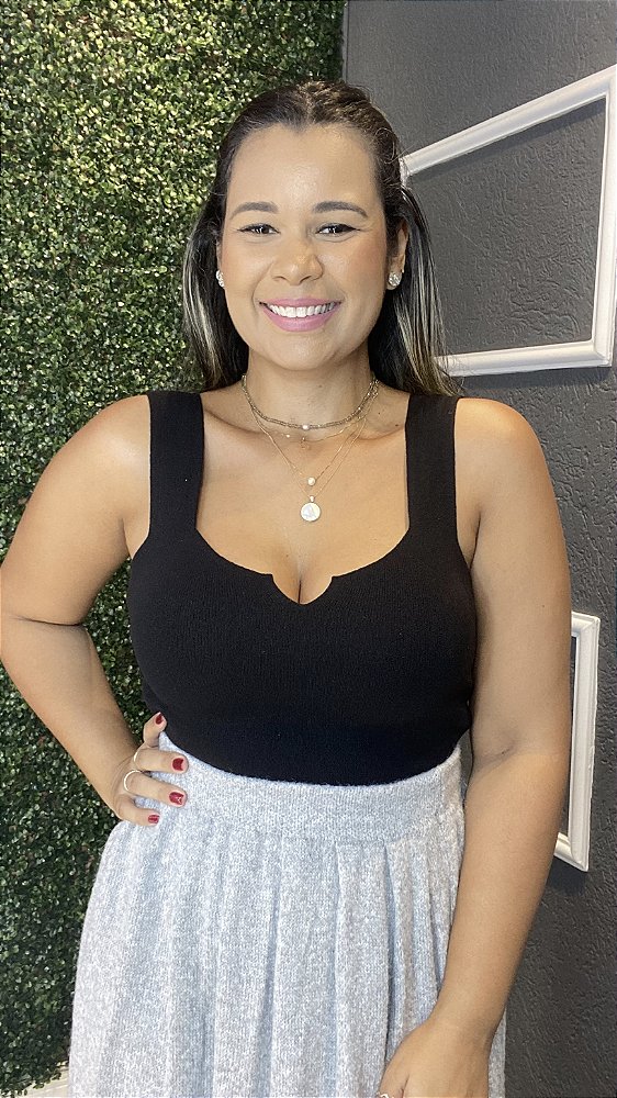Cropped faixa preto