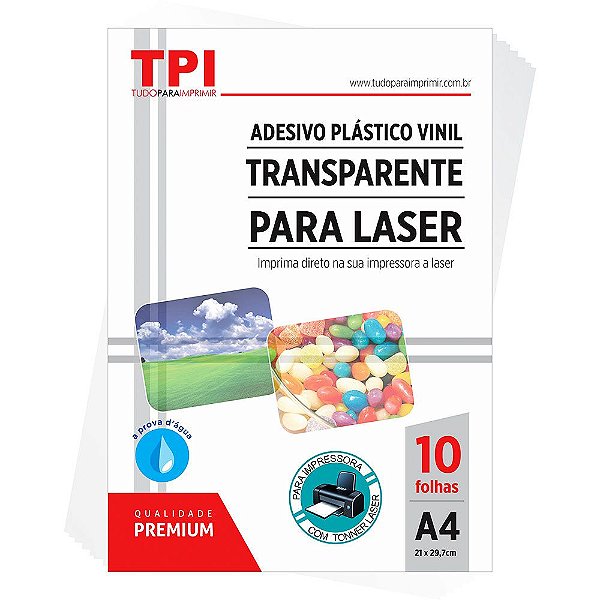 Adesivo Vinil Transparente Laser | PCT C/ 10