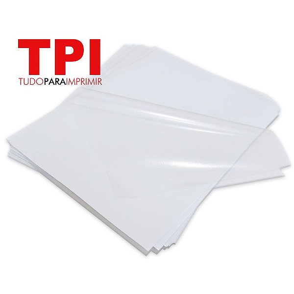 Adesivo Vinil Transparente para Jato de Tinta A4 - Pct c/ 50 fls