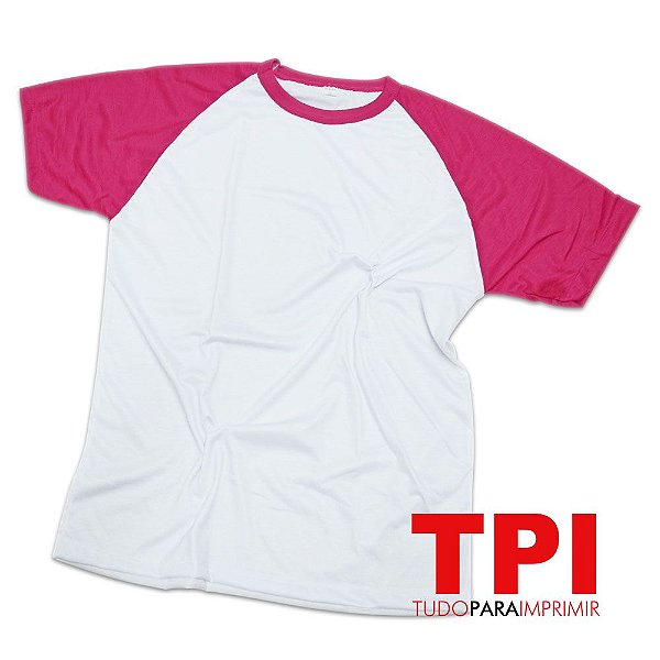 Camiseta Rosa Pink Adulto 100% Poliéster