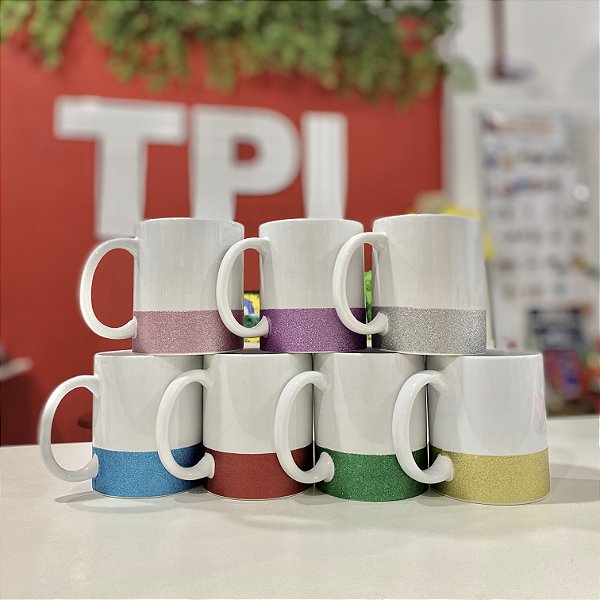 Caneca com Base Glitter Marca Live