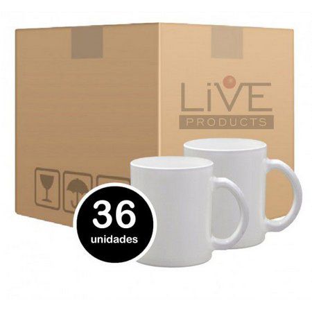 Caneca de Porcelana Live Sub | Caixa com 36