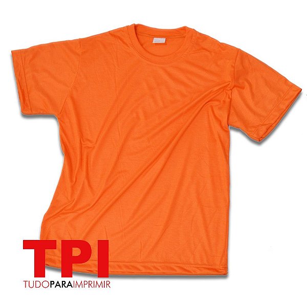 Camiseta Laranja Adulto Poliéster - TPI - Tudo Para Imprimir