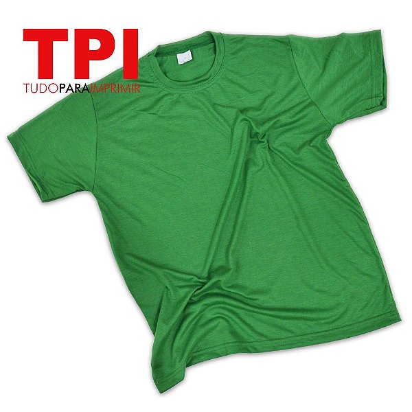 Camiseta Verde Bandeira Infantil Poliéster