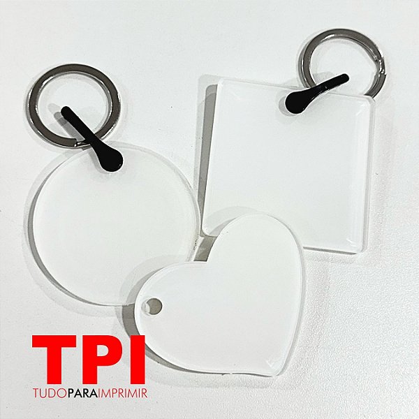 Chaveiro Acrílico Retroverso - Pct com 2 unidades