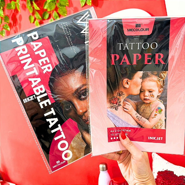 Tattoo Paper - Papel para Tatuagem - Branco ou Transparente - Mecolour