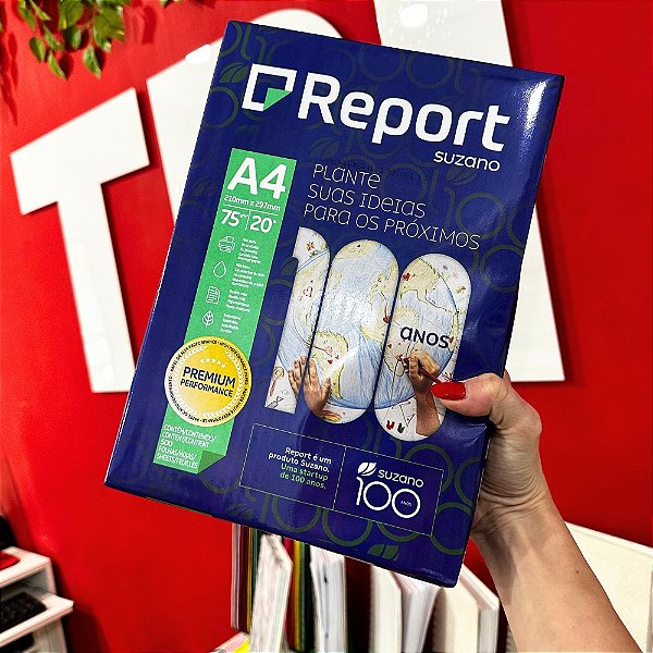 Papel Report A4 75g/m² - Pacote com 500 Folhas