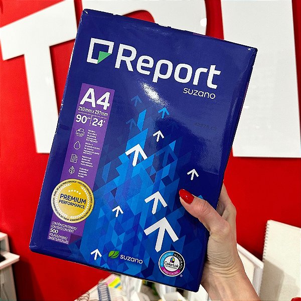 Papel Report A4 90g/m² - Pacote com 500 Folhas