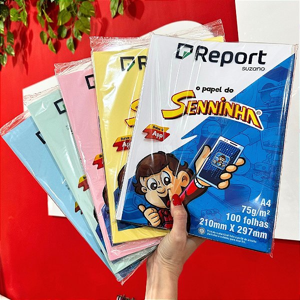 Papel Report A4 Senninha 75g/m² - Pacote com 100 Folhas